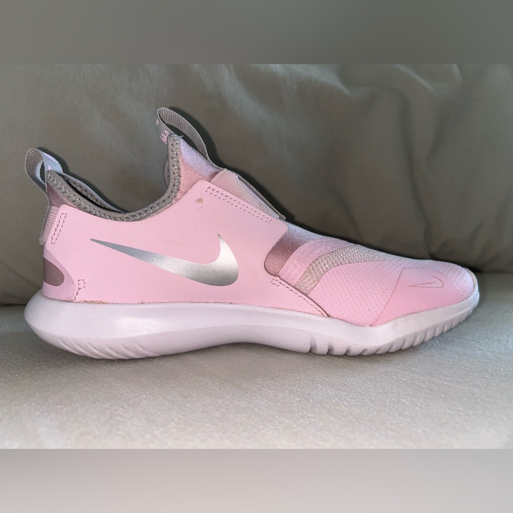 Nike Pink and Silver Slip-On Sneakers